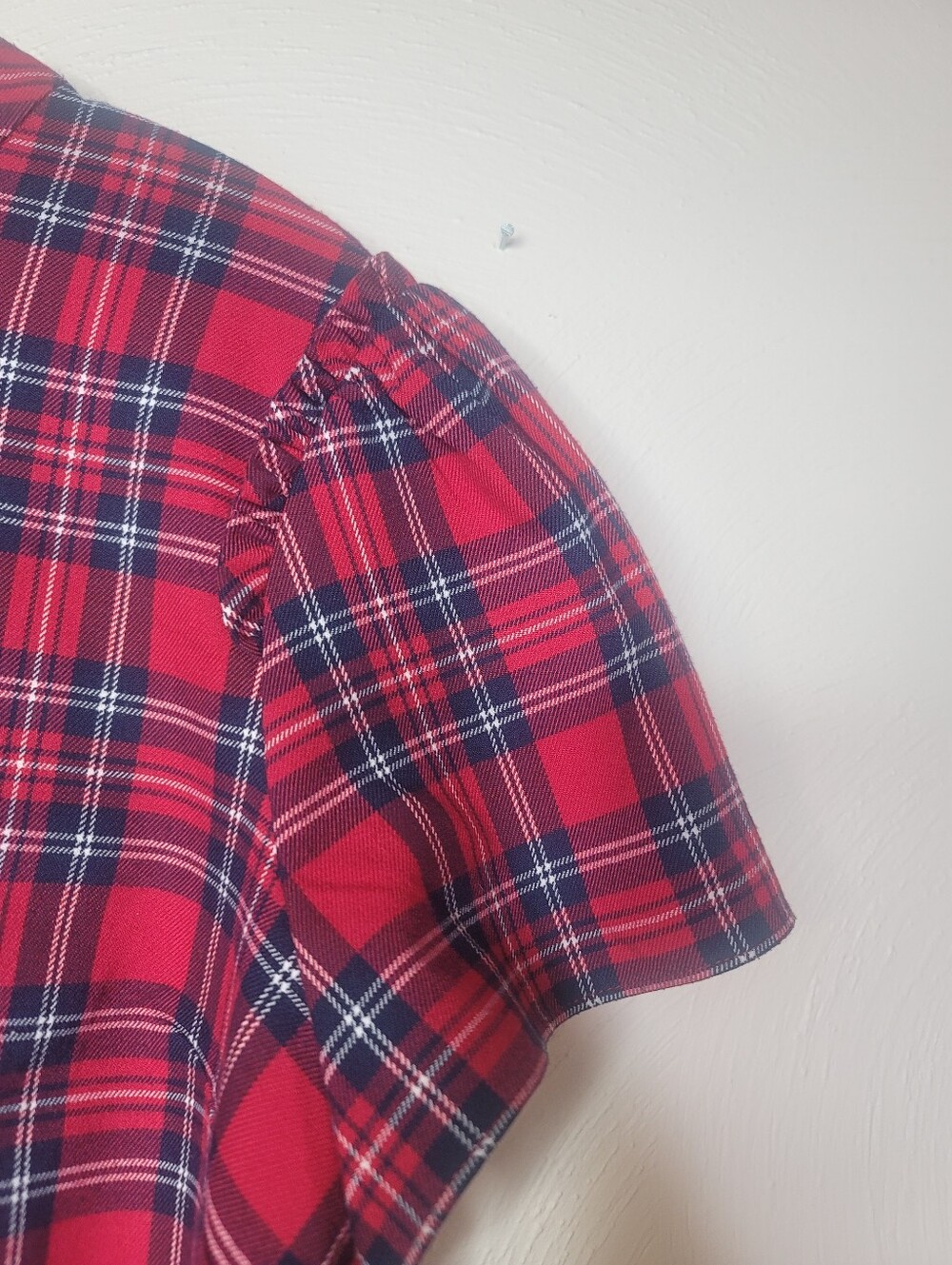 Draper James Angie Plaid Bow Back Top Size XL - Picture 3 of 9